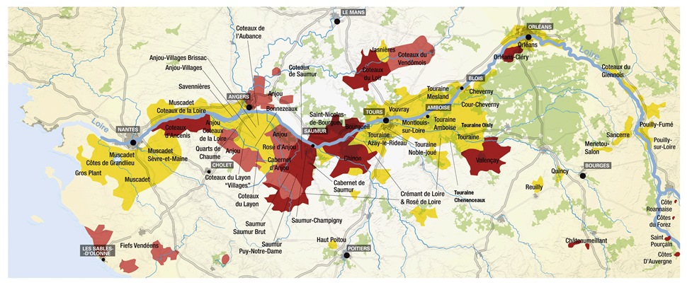 Carte du vignoble